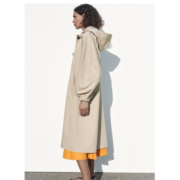 Zara hooded oversized trench coat - Picture 13 of 16